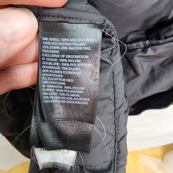 The North Face 550 Women's Black Puffer Quilted Long Hooded Winter Coat Size XS - Picture 9 of 15